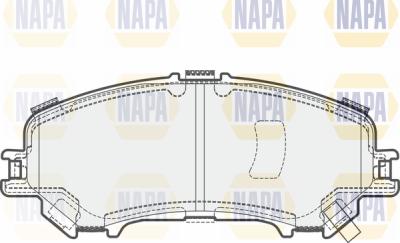 NAPA PBP7613 - Тормозные колодки, дисковые, комплект unicars.by