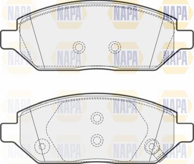 NAPA PBP7152 - Тормозные колодки, дисковые, комплект unicars.by