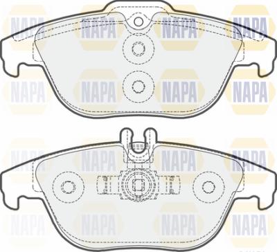 NAPA PBP7166 - Тормозные колодки, дисковые, комплект unicars.by