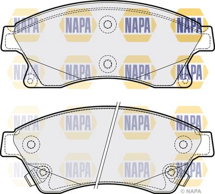 NAPA PBP7131 - Тормозные колодки, дисковые, комплект unicars.by