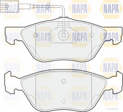 NAPA PBP7124 - Тормозные колодки, дисковые, комплект unicars.by