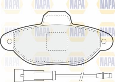 NAPA PBP7122 - Тормозные колодки, дисковые, комплект unicars.by