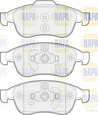 NAPA PBP7305 - Тормозные колодки, дисковые, комплект unicars.by