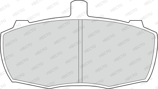 Necto FD580V - Тормозные колодки, дисковые, комплект unicars.by