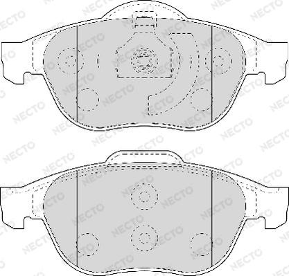 Necto FD6990A - Тормозные колодки, дисковые, комплект unicars.by