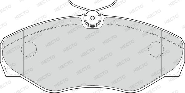 Necto FD6944A - Тормозные колодки, дисковые, комплект unicars.by