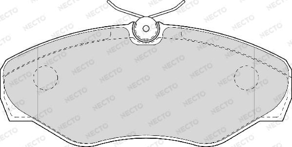 Necto FD6944V - Тормозные колодки, дисковые, комплект unicars.by