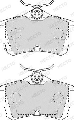 Necto FD6956A - Тормозные колодки, дисковые, комплект unicars.by