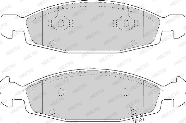 Necto FD6953A - Тормозные колодки, дисковые, комплект unicars.by