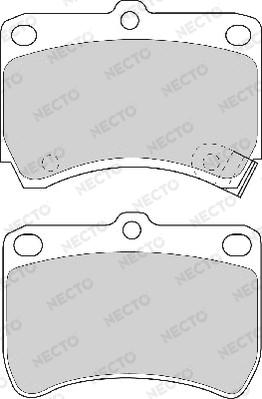 Necto FD6400A - Тормозные колодки, дисковые, комплект unicars.by