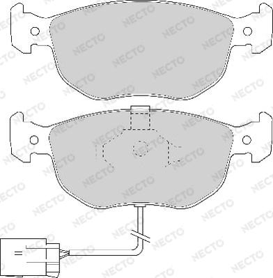 Necto FD6474A - Тормозные колодки, дисковые, комплект unicars.by