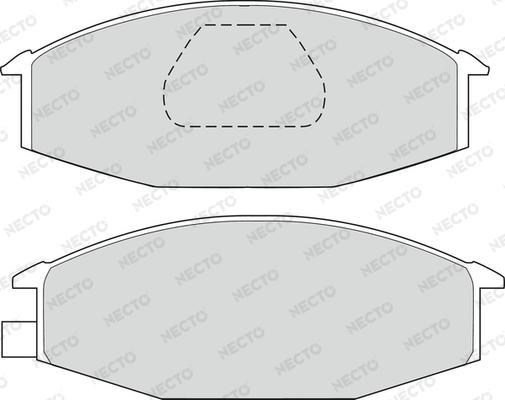 Necto FD6552A - Тормозные колодки, дисковые, комплект unicars.by