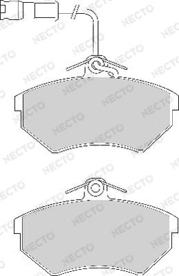 Necto FD6602A - Тормозные колодки, дисковые, комплект unicars.by