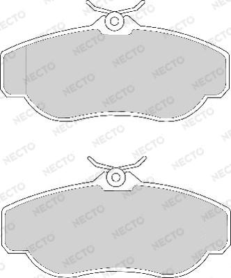 Necto FD6627A - Тормозные колодки, дисковые, комплект unicars.by