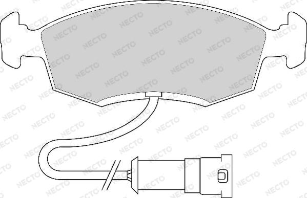 Necto FD6107A - Тормозные колодки, дисковые, комплект unicars.by