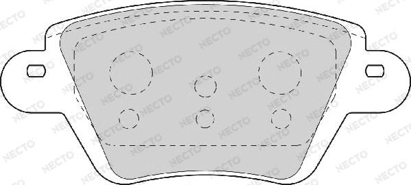 Necto FD6844A - Тормозные колодки, дисковые, комплект unicars.by