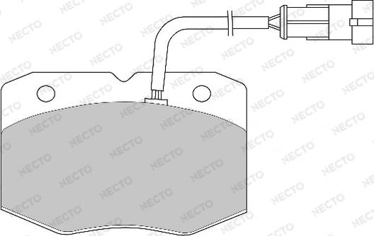 Necto FD6805V - Тормозные колодки, дисковые, комплект unicars.by