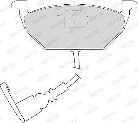 Necto FD6873A - Тормозные колодки, дисковые, комплект unicars.by