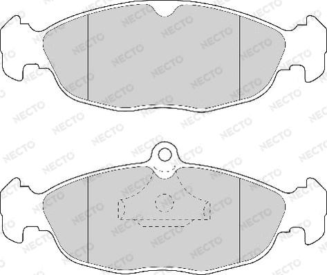 Necto FD6391A - Тормозные колодки, дисковые, комплект unicars.by