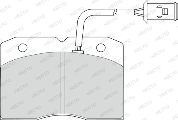 Necto FD6320V - Тормозные колодки, дисковые, комплект unicars.by