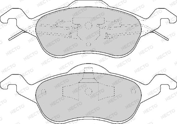 Necto FD6790A - Тормозные колодки, дисковые, комплект unicars.by