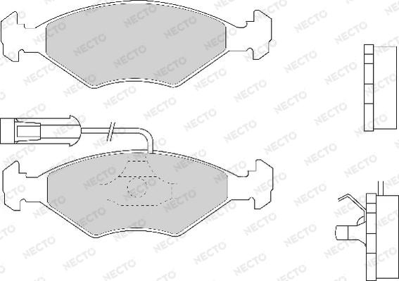 Necto FD6761A - Тормозные колодки, дисковые, комплект unicars.by