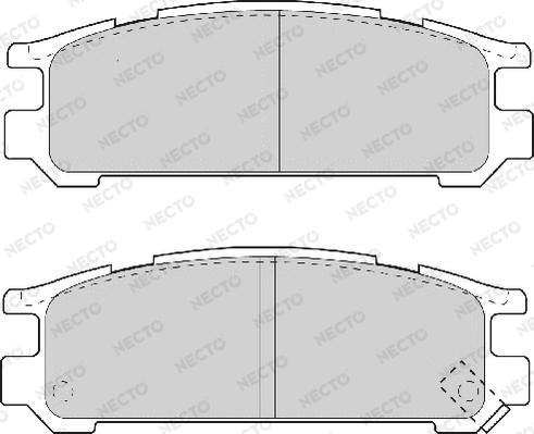 Necto FD6708A - Тормозные колодки, дисковые, комплект unicars.by