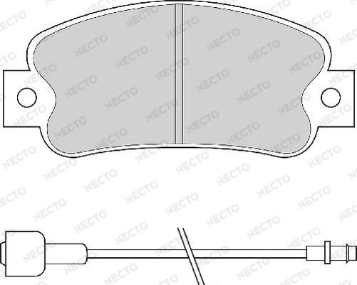 Necto FD670A - Тормозные колодки, дисковые, комплект unicars.by