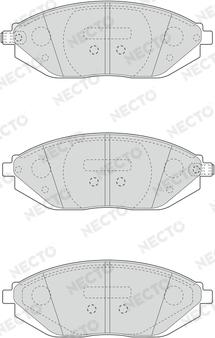 Necto FD6718A - Тормозные колодки, дисковые, комплект unicars.by