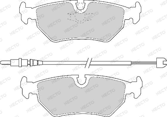 Necto FD6726A - Тормозные колодки, дисковые, комплект unicars.by