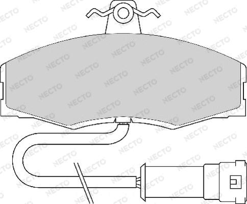 Necto FD215A - Тормозные колодки, дисковые, комплект unicars.by