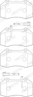 Necto FD7491A - Тормозные колодки, дисковые, комплект unicars.by