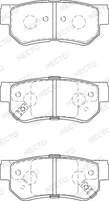 Necto FD7443A - Тормозные колодки, дисковые, комплект unicars.by