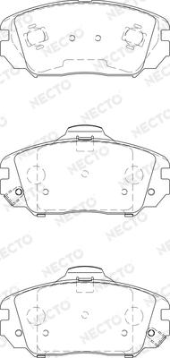 Necto FD7442A - Тормозные колодки, дисковые, комплект unicars.by