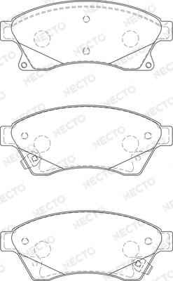 Necto FD7454A - Тормозные колодки, дисковые, комплект unicars.by