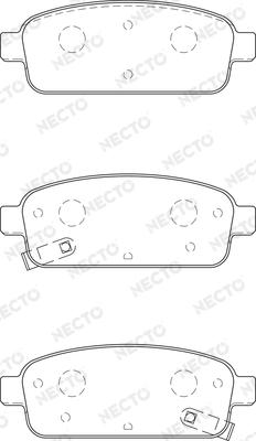 Necto FD7455A - Тормозные колодки, дисковые, комплект unicars.by