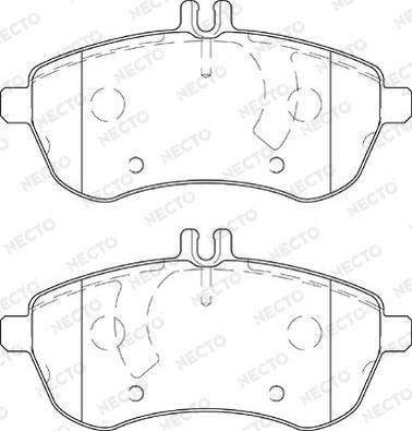 Necto FD7409A - Тормозные колодки, дисковые, комплект unicars.by