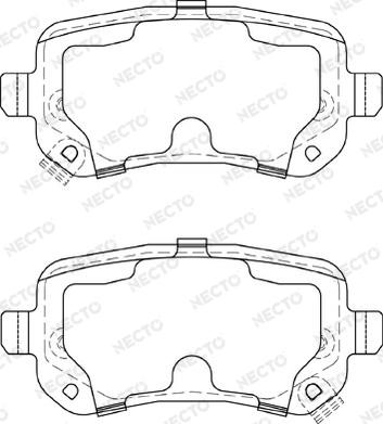 Necto FD7407A - Тормозные колодки, дисковые, комплект unicars.by