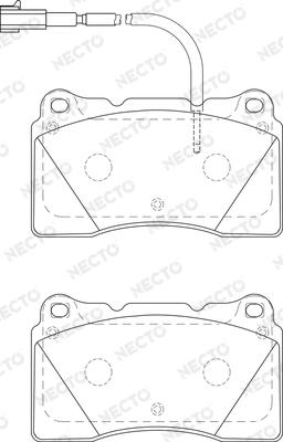 Necto FD7480A - Тормозные колодки, дисковые, комплект unicars.by