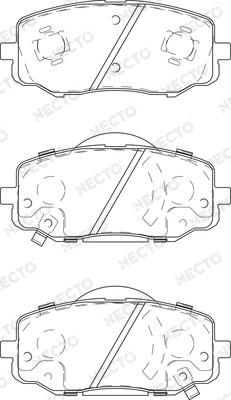 Necto FD7435A - Тормозные колодки, дисковые, комплект unicars.by