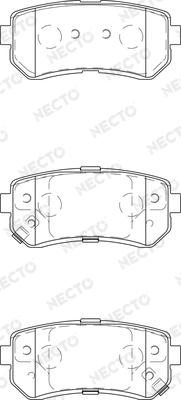 Necto FD7436A - Тормозные колодки, дисковые, комплект unicars.by