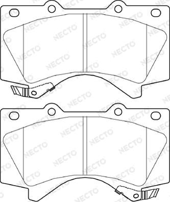 Necto FD7432A - Тормозные колодки, дисковые, комплект unicars.by