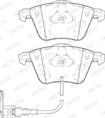 Necto FD7426A - Тормозные колодки, дисковые, комплект unicars.by