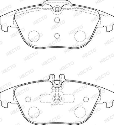 Necto FD7423A - Тормозные колодки, дисковые, комплект unicars.by