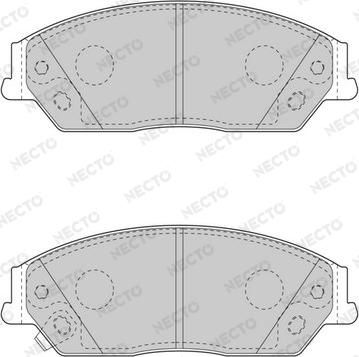 Necto FD7591A - Тормозные колодки, дисковые, комплект unicars.by