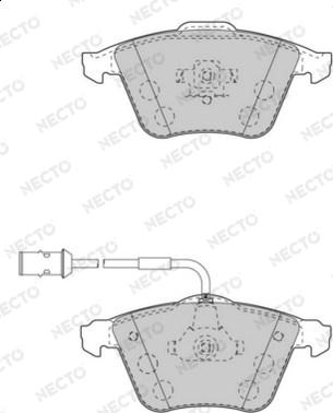 Necto FD7559A - Тормозные колодки, дисковые, комплект unicars.by