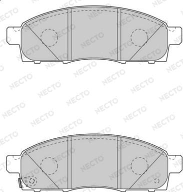 Necto FD7553V - Тормозные колодки, дисковые, комплект unicars.by