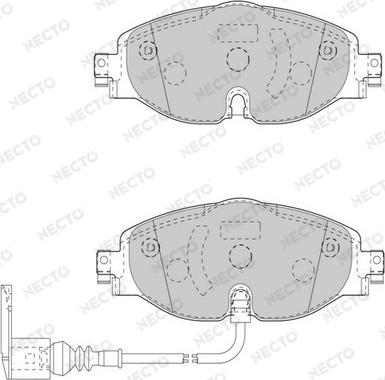 Necto FD7565A - Тормозные колодки, дисковые, комплект unicars.by