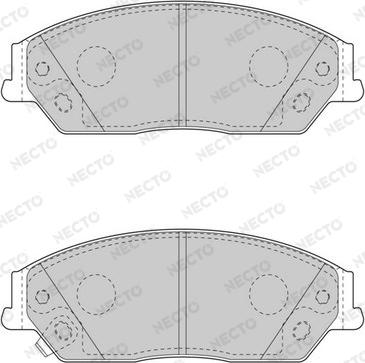 Necto FD7568A - Тормозные колодки, дисковые, комплект unicars.by