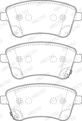 Necto FD7504A - Тормозные колодки, дисковые, комплект unicars.by